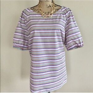 •Talbots• striped “Easy Cotton Top”